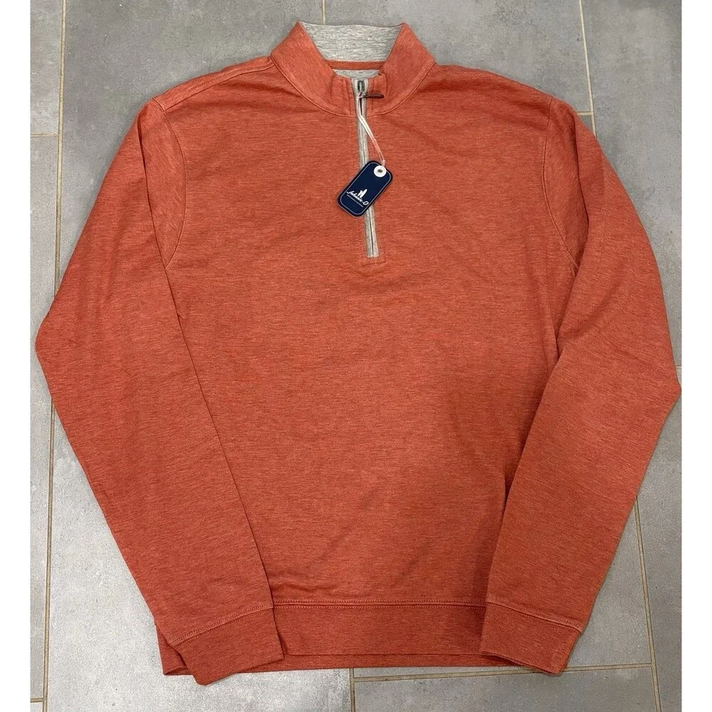 johnnie-O Sully Quarter Zip Pullover Size S Cotton Snapper Golf Preppy Coastal